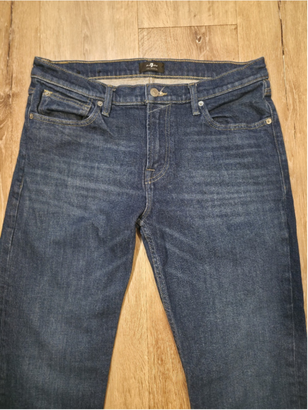 7 For All Mankind Slimmy Jeans Men's Size 34x32 Dark Wash Slim Straight Denim
